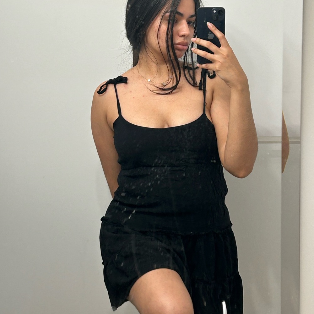 Flowy black dress